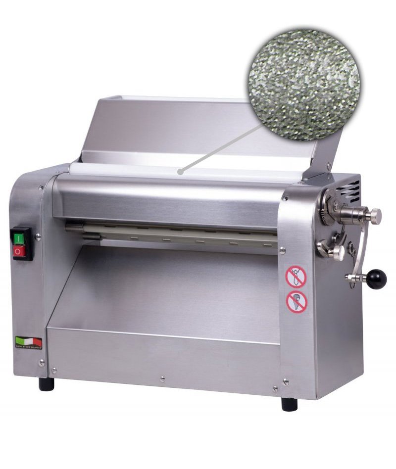 Super Laminadora de doble boca de carga. Gran grosor de carga de 40 mm-Rodillos inox rugosos 420mm