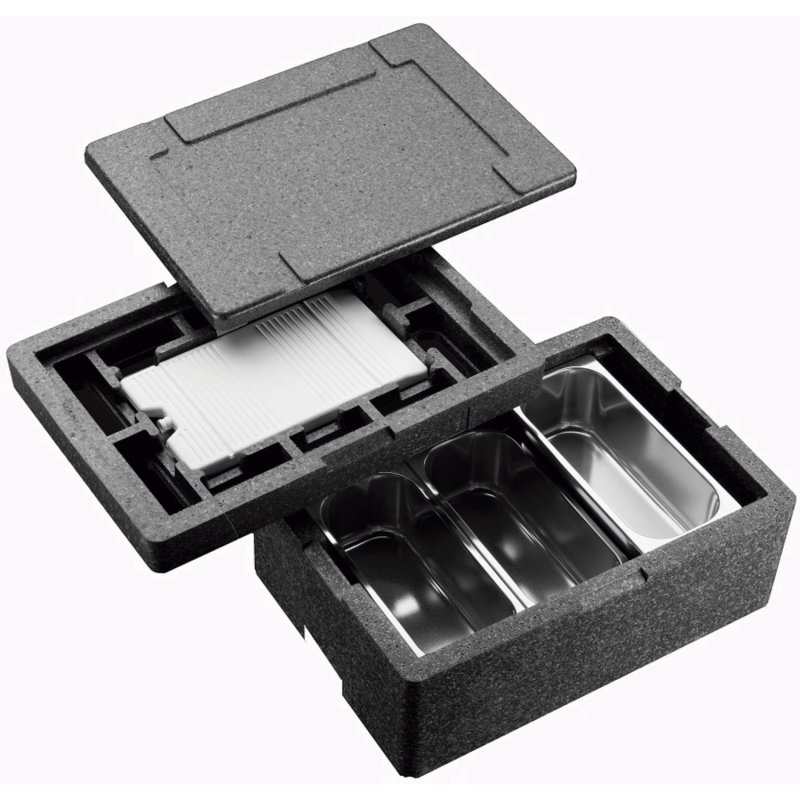 Contenedor portátil isotermo para 3 cubetas