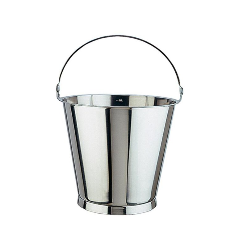 Cubo de acero inox de 12 litros con base
