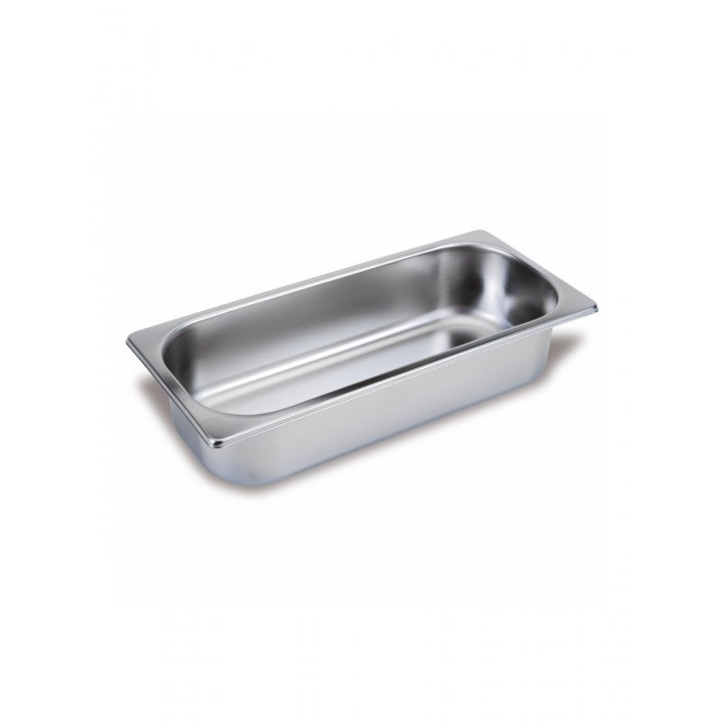 Cubeta de acero inoxidable para helado de 330x165x80. Capacidad 3,5 litros