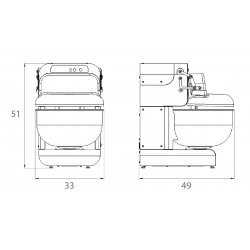 Miss Baker PRO INOX con cuba de 10 litros/3-4'5 Kg. Amasadora de brazos pequeña Bernardi