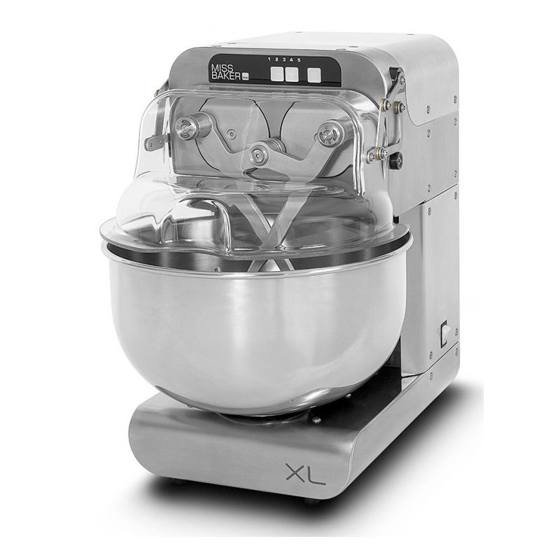 Miss Baker PRO XL INOX con cuba de 20 litros/6-9 Kg. Amasadora de brazos gemelos