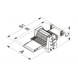 Laminadora de masa industrial GPB 600x1200 de sobremesa