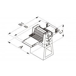 Laminadora de masa industrial GP 600X1000 con base