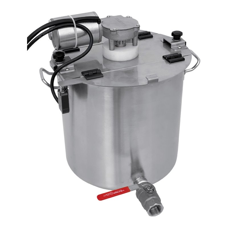 Marmita de cocción con mezclador Practic CPNT. Modelos de 71 a 155 litros