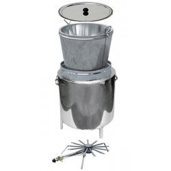 Cocedor a gas con mezclador de 142 Litros. Temperatura controlada por termostato y doble pared con aceite