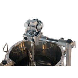 Cocedor a gas con mezclador de 330 Litros. Temperatura controlada por termostato y doble pared con aceite