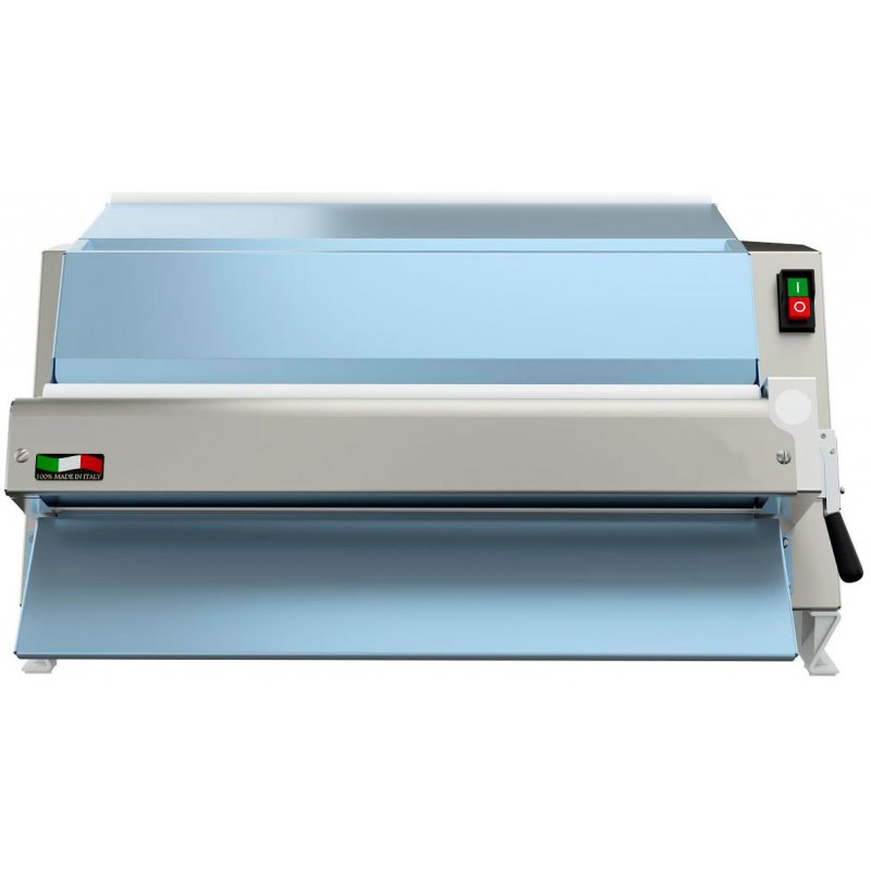 Laminadora para masas gruesas pegajosas de doble boca IMPZ40. Rodillo 400 mm de resina - Grosor de carga 30mm