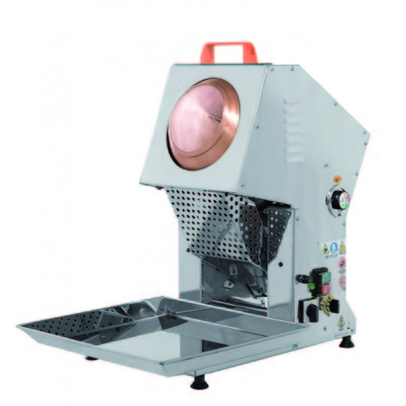 Grageadora eléctrica de sobremesa para caramelizar garrapiñadas de 2 Kg en cobre