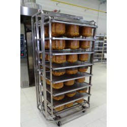 Carros giratorios especiales para Panettone de acero inoxidable para horno