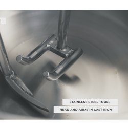 Amasadora de brazos industrial Conti 70 Kg con variador de velocidad y panel táctil