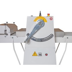 Laminadora de masa PM600 profesional de acero con rodillos ajustables y cintas a velocidad variable