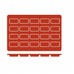 Molde de silicona de tamaño GN 1/3 en forma de Cake de 4,9 centímetros